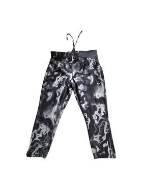 Nike Dri-FIT Women's Running Capri Leggings-Black/Gray Marble Color-S-GUC